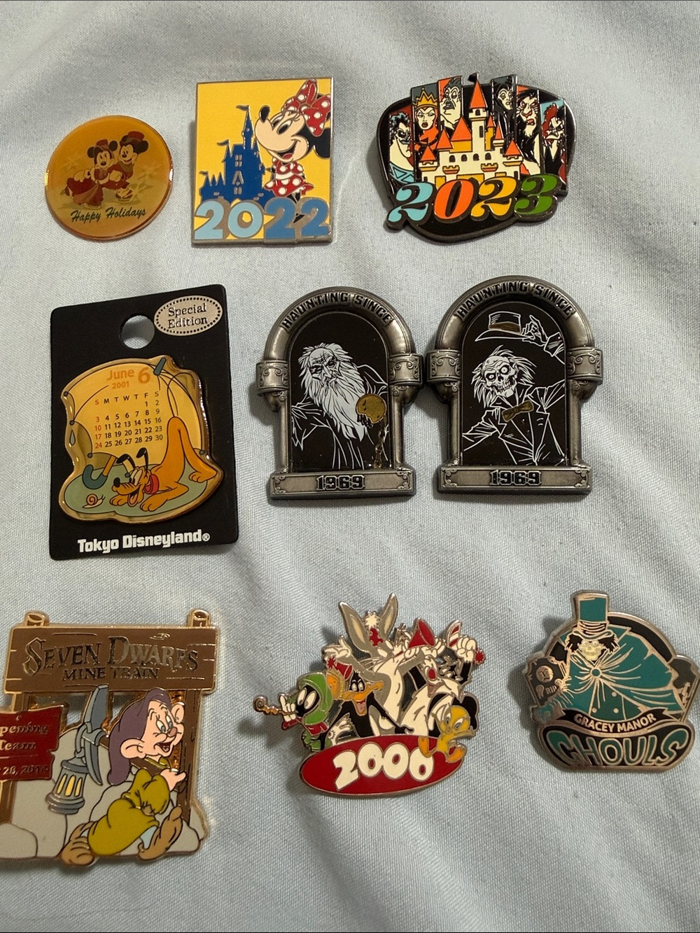 Disney Trading Pins, Haunted Mansion, 7 Dwarfs Mine Train Opening Team, B.Bunny